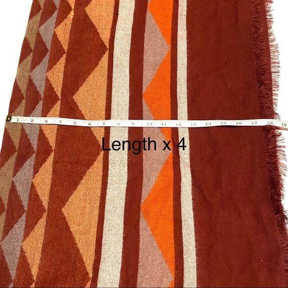 Southwest Aztec Print Blanket Scarf Large Rectangular - Picture 3 of 4